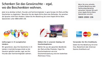 Schenken in andere Laender